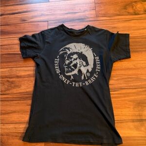 Diesel Black Graphic T-Shirt Size Large Black